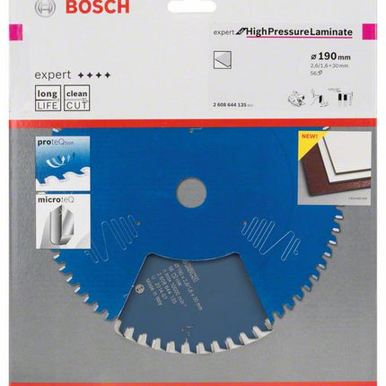 BOSCH Kreissägeblatt Außen-Ø 190 mm Zähnezahl 56 TR-F ( 4000815468 )