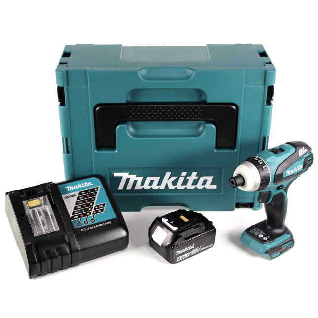 Makita DTP 141 RM1J Akku Quadroschrauber 18V 150Nm Brushless + 1x Akku 4,0Ah + Ladegerät + Makpac - Toolbrothers