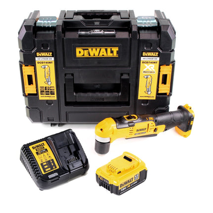 Dewalt DCD 740 M1 Akku Winkelbohrmaschine 18V 33Nm + 1x 4,0Ah Akku + Schnellladegerät + TSTAK - Toolbrothers
