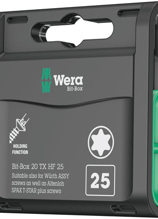 WERA bit paquete grande caja de bits 20 TX HF T 20 longitud 25 mm (4000822458)