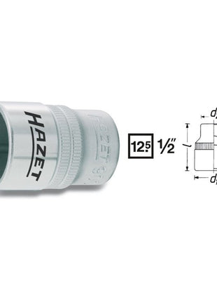 HAZET Steckschlüsseleinsatz 900 1/2 ″ 6-kant ( 4000822681 )