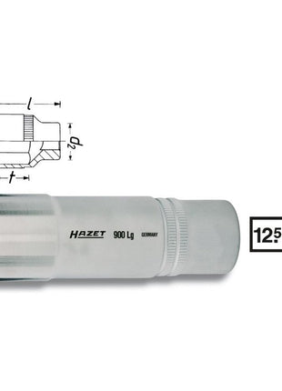 HAZET Douille 900LG 1/2 ″ 6 pans ( 4000822717 )