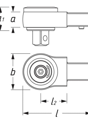 HAZET carraca reversible 1/2″ 14 x 18 mm (4000822817)