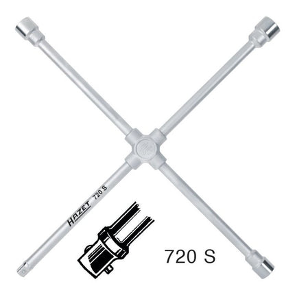 HAZET Clé en croix 720 S 24 x 27 x 32 x 20(3/4 po. 4 pans) ( 4000823581 )