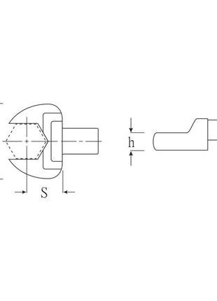 Herramienta de inserción de mandíbulas STAHLWILLE 731/40 19 tamaño de llave 19 mm 14 x 18 mm (4000826576)