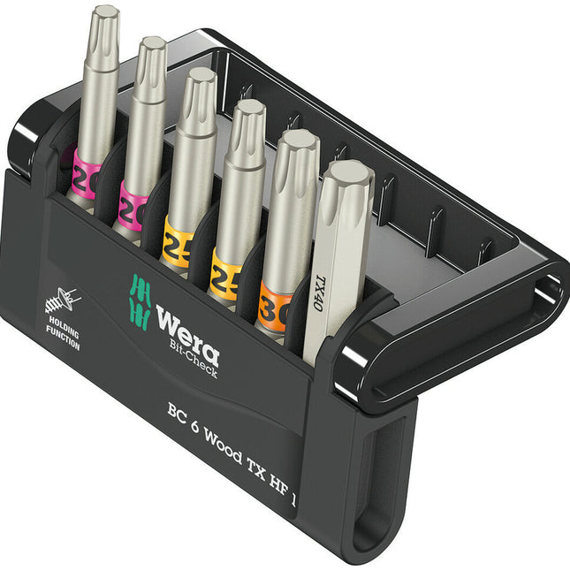 WERA Bit-Check 6 Wood TX HF 1 Juego de puntas de 6 piezas ( 4000829910 )