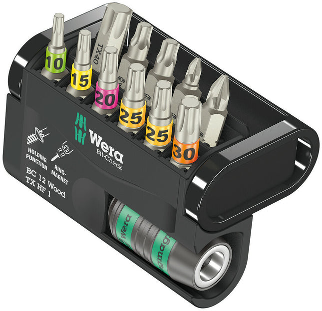 WERA Bit-Check 12 Wood TX HF 1 Juego de puntas de 12 piezas ( 4000829911 )