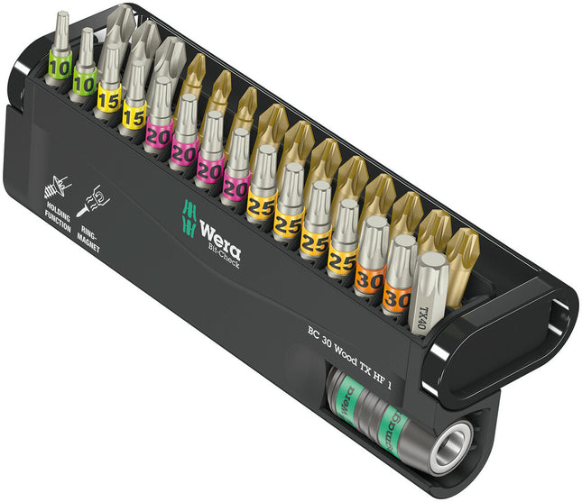 WERA Bit-Check 30 Wood TX HF 1 Juego de puntas de 30 piezas ( 4000829912 )