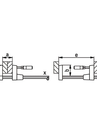 BESSEY Tendeur de surface UK envergure 600 mm col de cygne 80 mm ( 4000831440 )