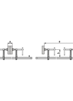 BESSEY Set de serre-joints haute performance SLV/GSV envergure 1000 mm col de cygne 120 mm ( 4000831545 )