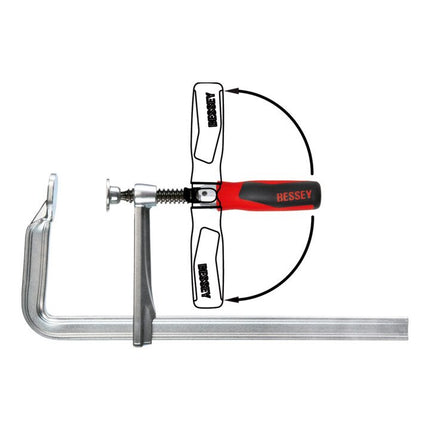 BESSEY all-steel screw clamp GZ-KG Clamping width 400 mm Projection 120 mm ( 4000831653 )