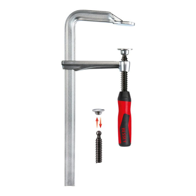 BESSEY all-steel screw clamp GZ-2K Clamping width 300 mm Projection 140 mm ( 4000831783 )
