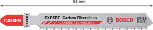 Hoja de sierra de calar BOSCH fibra de carbono T 108BHM longitud total 92 mm (4000837439)