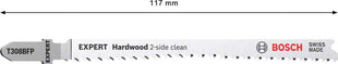 Hoja de sierra de calar BOSCH Hardwood 2 caras T 308 BFP longitud total 117 mm (4000837447)