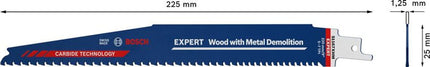 BOSCH Reciprocating saw blade Wood Metal Demolition S 1167 XHM Length 225 mm Width 25 mm ( 4000837465 )