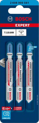 Hoja de sierra de calar BOSCH Acero inoxidable T 118 AHM longitud total 83 mm ( 4000837481 )