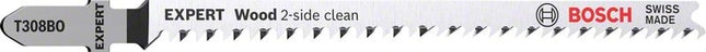 Hoja de sierra de calar BOSCH Wood 2 caras limpias T 308 BO longitud total 117 mm (4000837513)