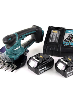 Makita DUM 604 18V Li-ion Akku Grasschere + 2 x BL1860 6,0 Ah Akku + 1 x DC 18 RC Ladegerät - Toolbrothers