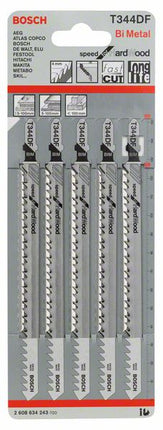 BOSCH Jigsaw blade T 344 DF Speed for Hard Wood L.152mm tooth pitch 4mm ( 4000837569 )
