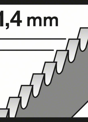 BOSCH Stichsägeblatt T 118 EFS Basic for Inox L.83mm Zahnteilung 1,4mm ( 4000837570 )