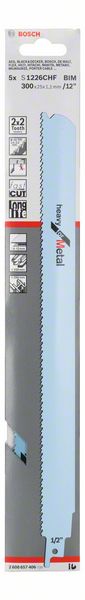 Hoja de sierra de sable BOSCH S 1226 CHF Longitud 300 mm Anchura 25 mm ( 4000837584 )