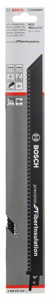Lame de scie sabre BOSCH S 1213 AWP Longueur 300 mm Largeur 22 mm ( 4000837598 )