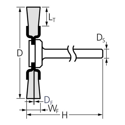 PFERD Minirundbürste RBU 1602/3 MES 0,10 D16xB2xL3mm ( 4000840572 )