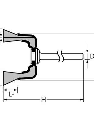 PFERD Minitopfbürste TBU 1503/3 ST 0,10 D15xB3xL5mm ( 4000840580 )