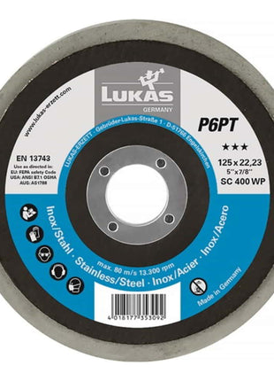 Placa de pulido LUKAS P6PT Ø 125 mm orificio Ø 22,23 mm (4000840860)