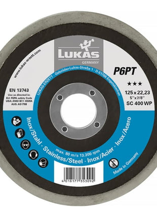 Placa de pulido LUKAS P6PT Ø 125 mm orificio Ø 22,23 mm (4000840861)