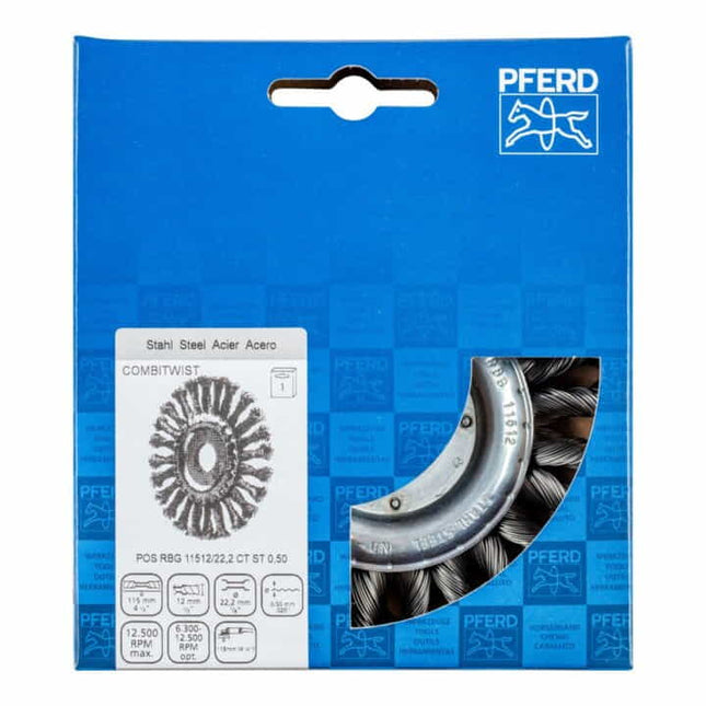 PFERD Carda redonda RBG 11512/22,2 CT ST 0,50 Ø 115 mm Espesor del alambre 0,5 mm ( 4000841214 )