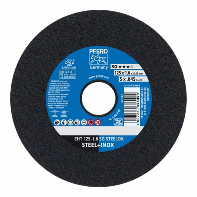 Disco de corte PFERD SG STEELOX D125x1,6mm recto ( 4000841262 )