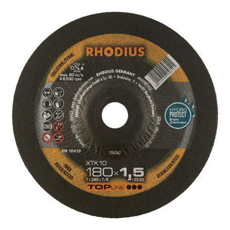 RHODIUS Disque à tronçonner INOX Ø 180 x 1,5mm contrecoudé ( 4000841296 )