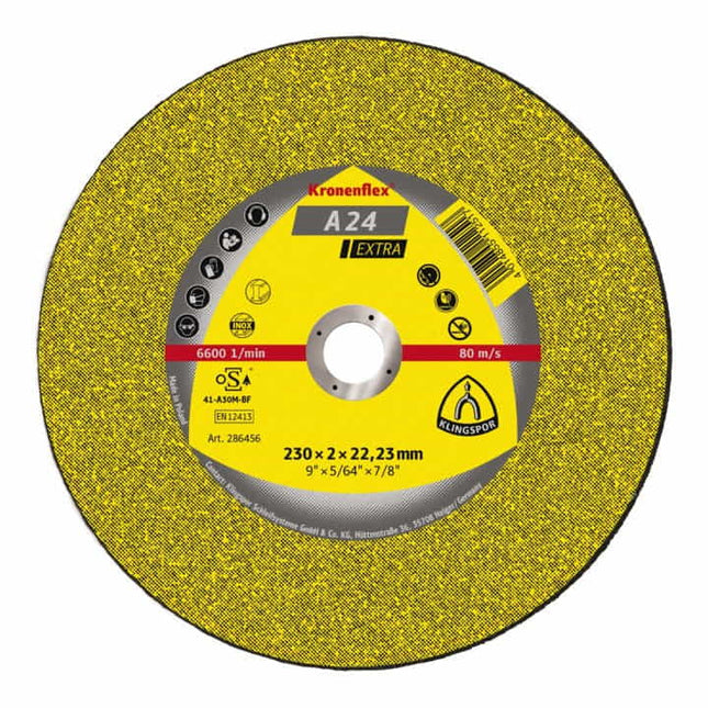 Disco de corte KLINGSPOR A 24 Extra D115x2,5mm acodado ( 4000841425 )