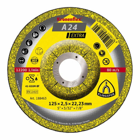 KLINGSPOR Trennscheibe A 24 Extra D125x2,5mm gekröpft ( 4000841426 )