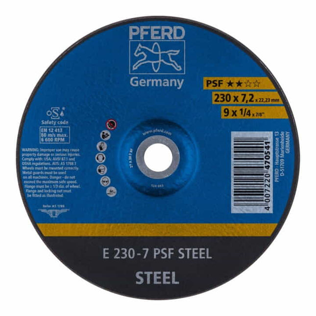 PFERD PSF STEEL grinding disc D230xS7.2mm ( 4000842653 )