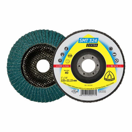 KLINGSPOR flap disc SMT 324 Extra Ø 125 mm grain size 40 12° conical ( 4000842810 )