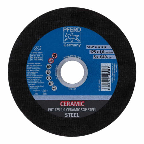 Tarcza tnąca PFERD Ceramic SGP Steel D125x1mm prosta ( 4000843076 )