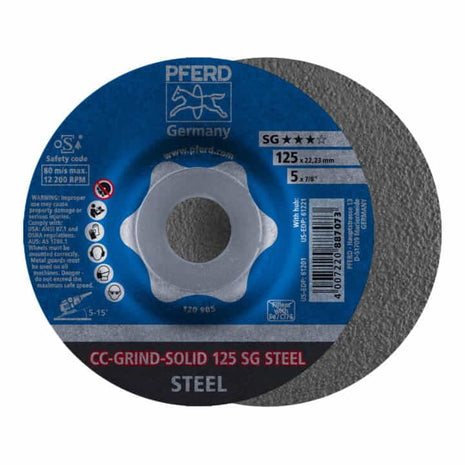 PFERD Schleifscheibe CC-GRIND-SOLID SG STEEL D125xSmm ( 4000843429 )