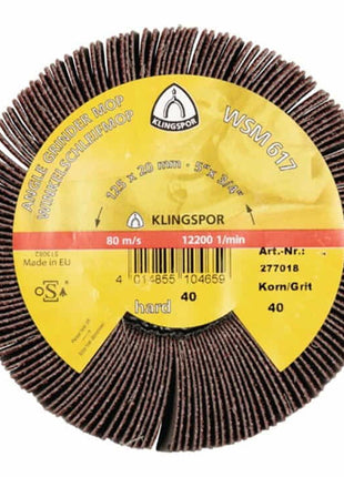 KLINGSPOR Roue de mop de ponçage WSM 617 40 brun ( 4000843646 )