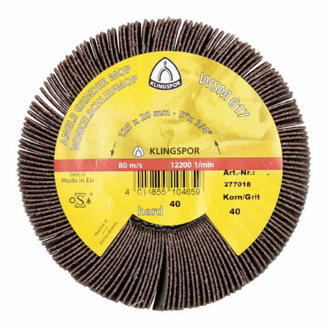 KLINGSPOR abrasive mop wheel WSM 617 60 brown ( 4000843651 )