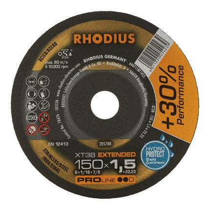 Disco de corte RHODIUS XT38 D115x1mm recto ( 4000843740 )
