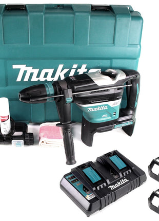 Makita DHR 400 PG2U 2 x 18 V / 36 V Li-Ion Akku Bohrhammer Kombihammer SDS-Max im Koffer + 2 x 6,0 Ah Akku + Doppelladegerät - Toolbrothers