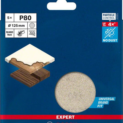 Disco de lija de malla BOSCH Expert M480 125 mm grano 80 (4000844852)