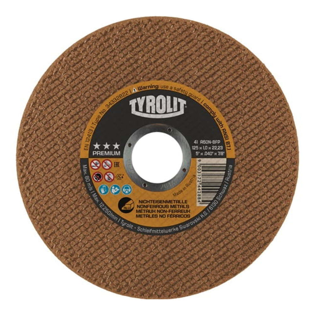 Disco da taglio TYROLIT Premium D125x1mm diritto ( 4000845531 )