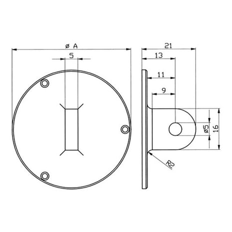 Panel trasero con ojales KÄFER para aro exterior Ø 58 mm (4000851549)