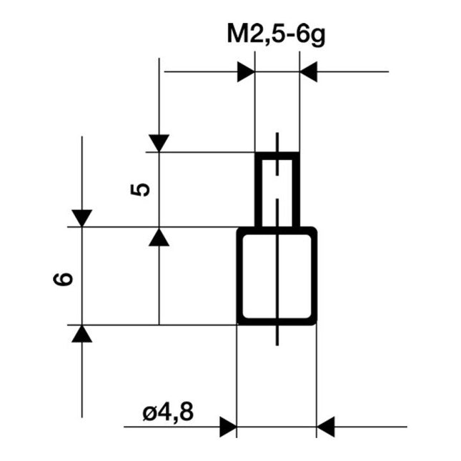 KÄFER Messeinsatz Ø 4,8 mm plan ( 4000851676 )