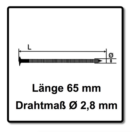 Bostitch Coilnägel Ringschaft Blank 2,8x65mm 7500 St. ( F280R65Q ) - Toolbrothers