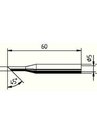 Punta de soldadura ERSA serie 172 biselada (4000872404)