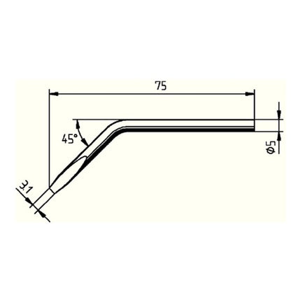 Punta per saldatura ERSA serie 052 angolata ( 4000872426 )